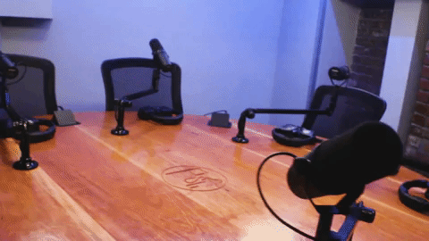 Studio A Animated GIF | NYC Podcasting : Rent a podcast studio in NYC
